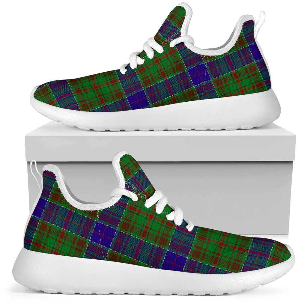 Adam Tartan Plaid Mesh Knit Sneakers