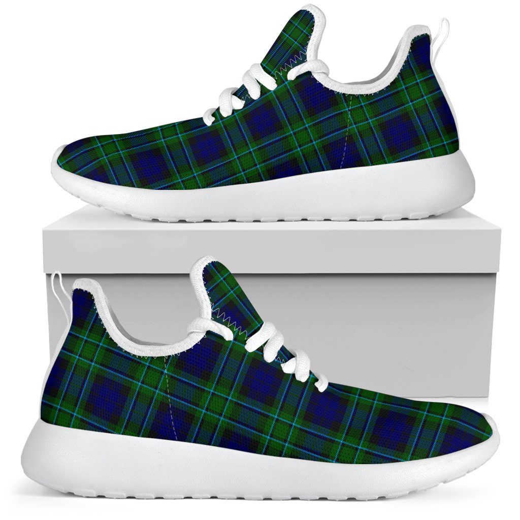 MacCallum Modern Tartan Plaid Mesh Knit Sneakers