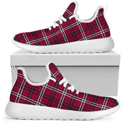 Little Tartan Plaid Mesh Knit Sneakers