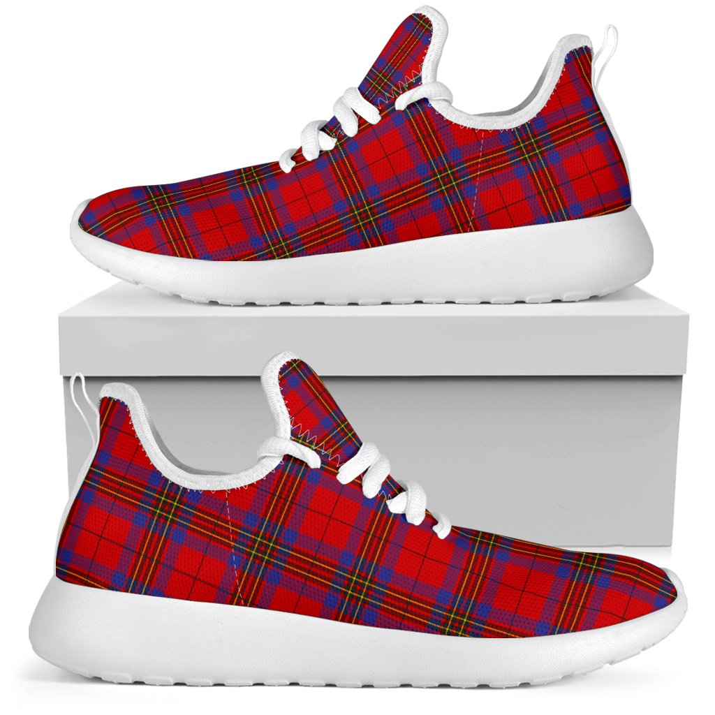 Leslie Modern Tartan Plaid Mesh Knit Sneakers