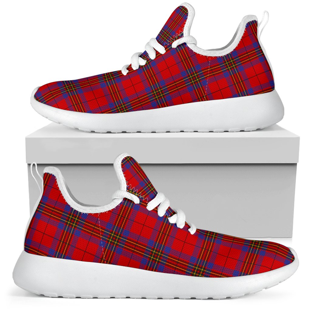 Leslie Modern Tartan Plaid Mesh Knit Sneakers