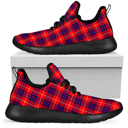 Hamilton Modern Tartan Plaid Mesh Knit Sneakers