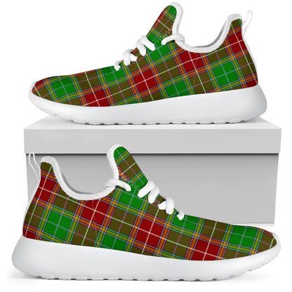 Baxter Modern Tartan Plaid Mesh Knit Sneakers