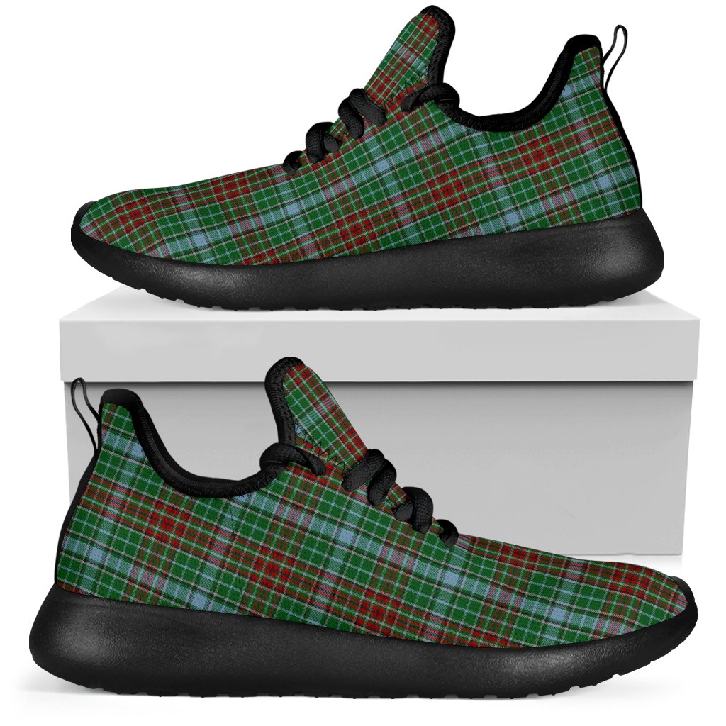 Gayre Tartan Plaid Mesh Knit Sneakers