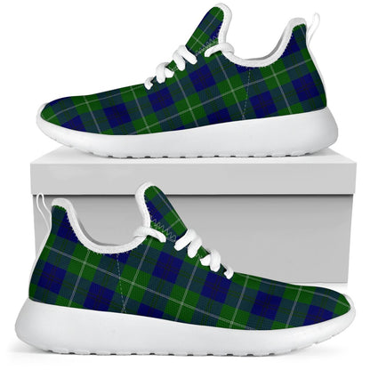 Oliphant Modern Tartan Plaid Mesh Knit Sneakers