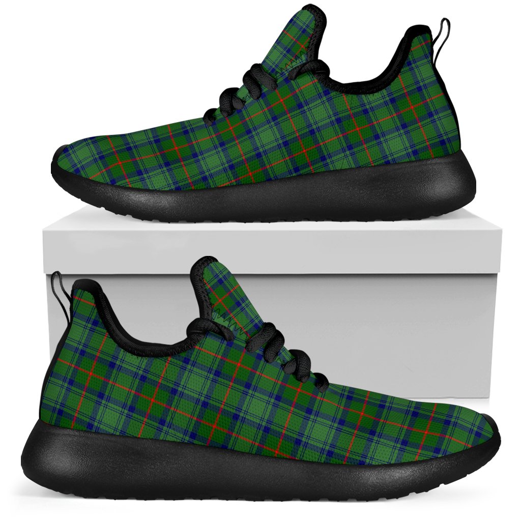 Cranstoun Tartan Plaid Mesh Knit Sneakers