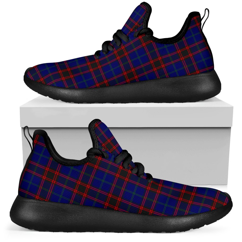 Home Modern Tartan Plaid Mesh Knit Sneakers