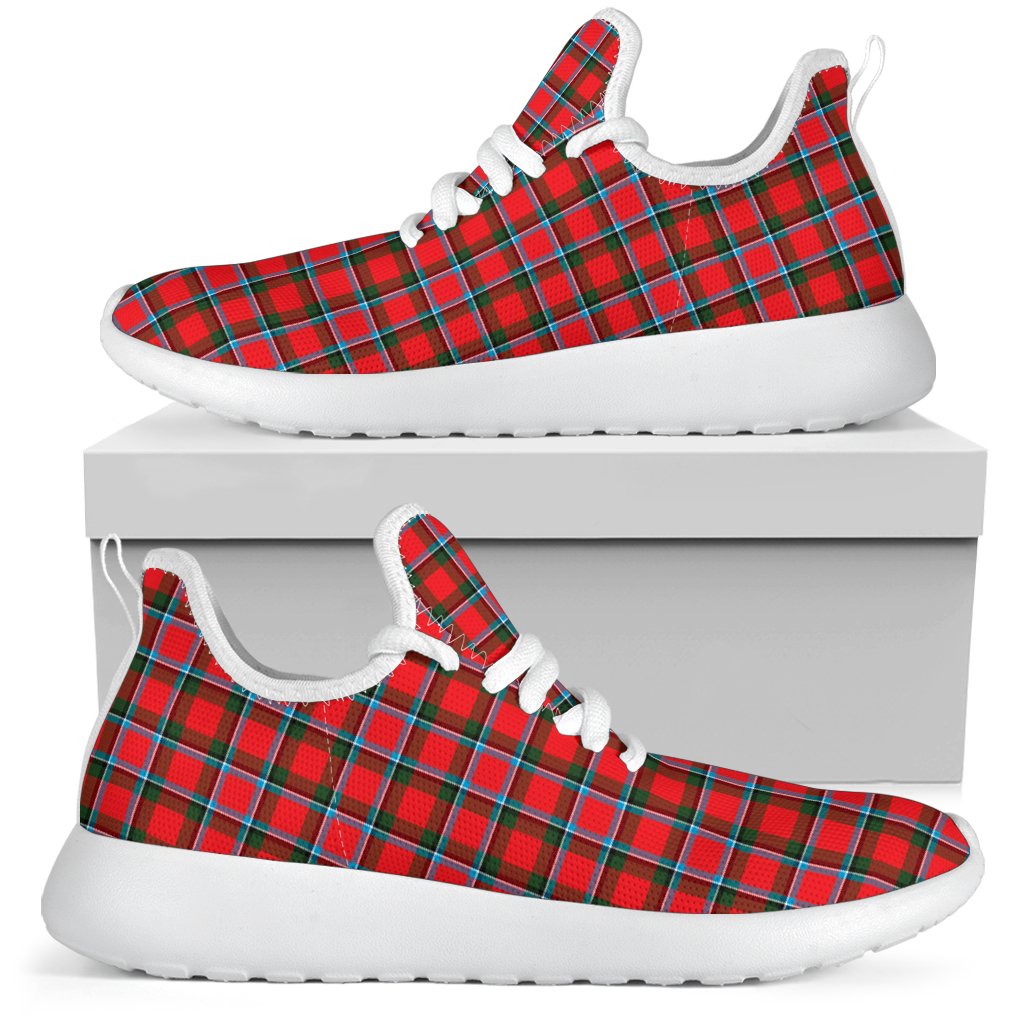 Sinclair Modern Tartan Plaid Mesh Knit Sneakers