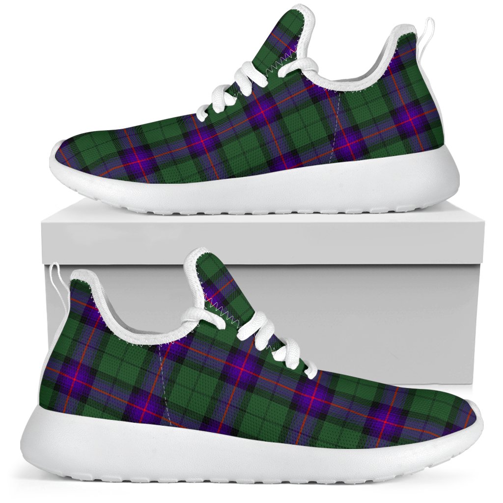 Armstrong Modern Tartan Plaid Mesh Knit Sneakers