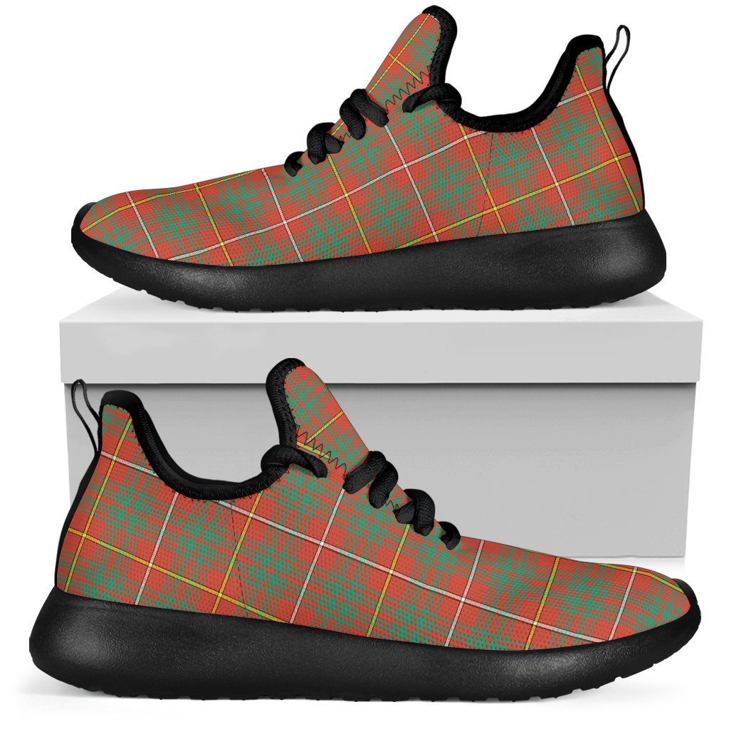 Bruce Ancient Tartan Plaid Mesh Knit Sneakers