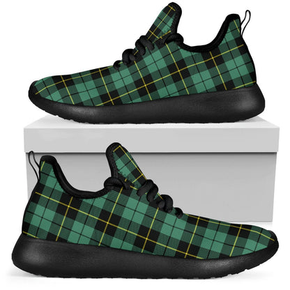 Wallace Hunting Ancient Tartan Plaid Mesh Knit Sneakers