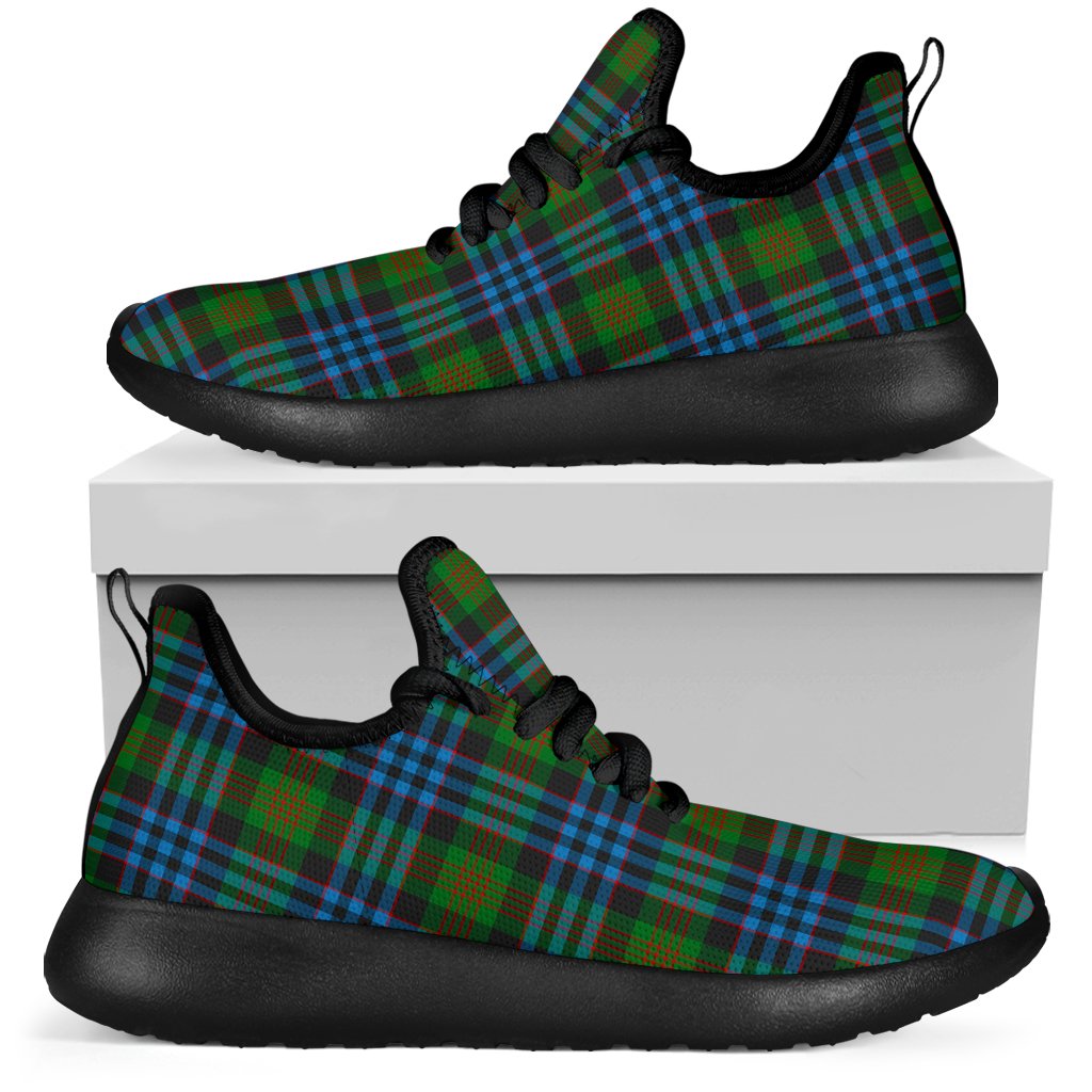 Newlands of Lauriston Tartan Plaid Mesh Knit Sneakers