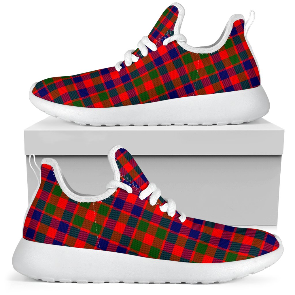 Gow Modern Tartan Plaid Mesh Knit Sneakers