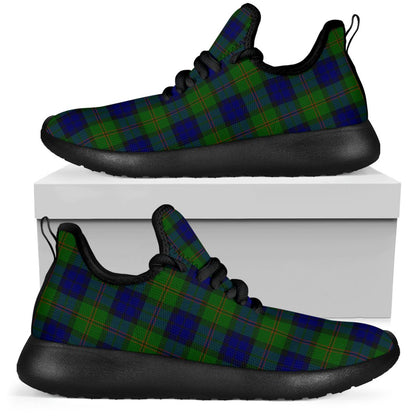 Dundas Modern Tartan Plaid Mesh Knit Sneakers