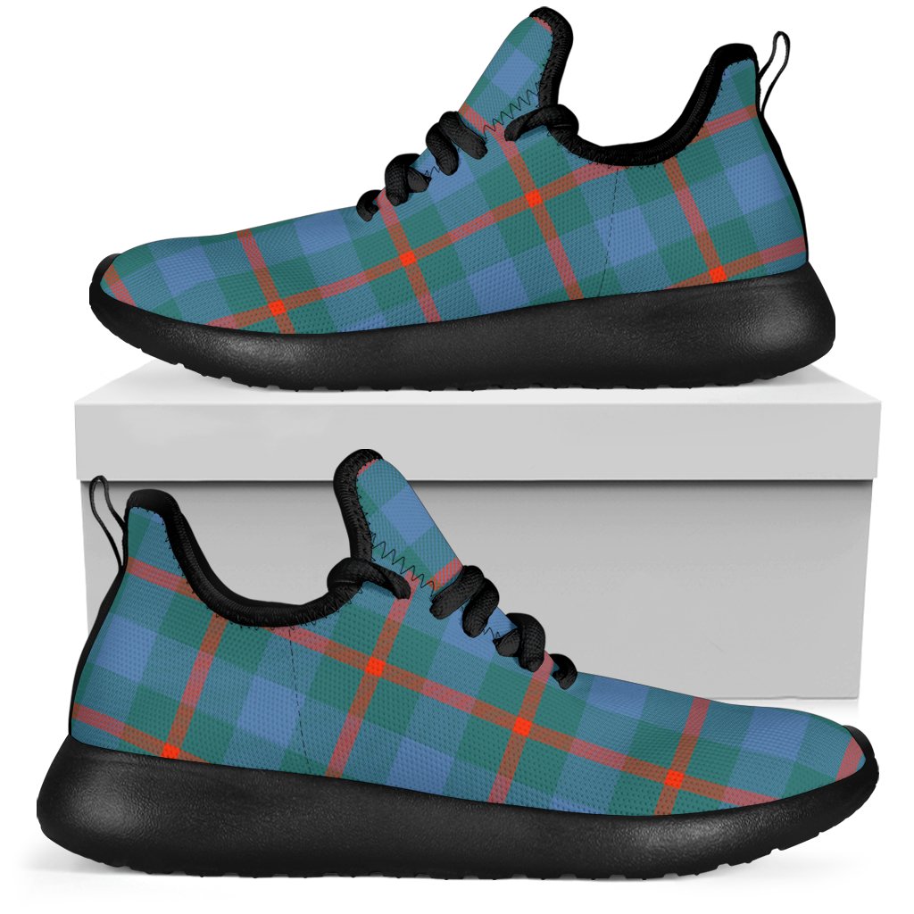 Agnew Ancient Tartan Plaid Mesh Knit Sneakers