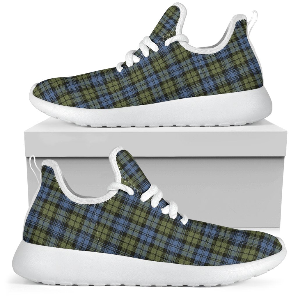 Campbell Faded Tartan Plaid Mesh Knit Sneakers