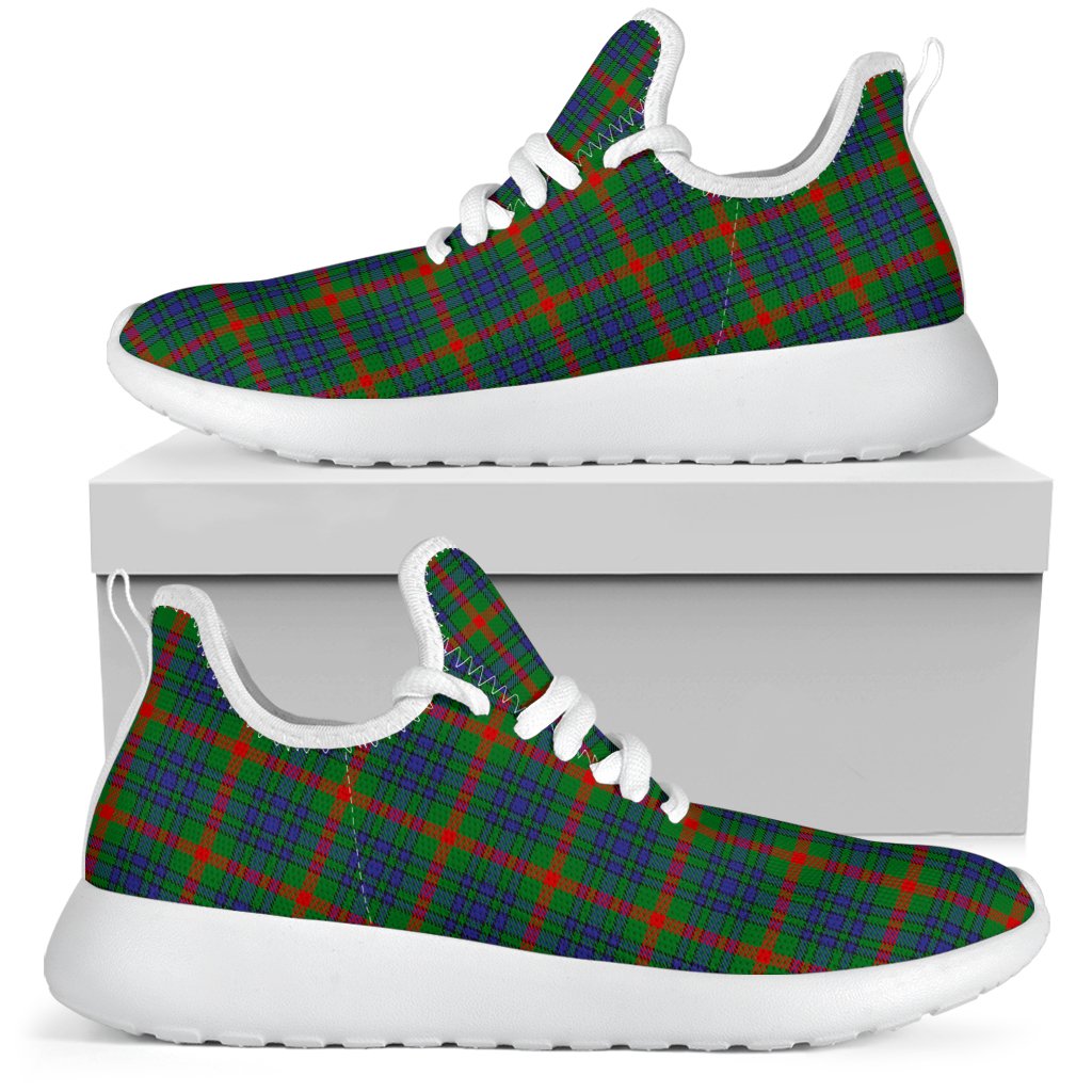 Aiton Tartan Plaid Mesh Knit Sneakers