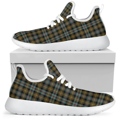 Farquharson Weathered Tartan Plaid Mesh Knit Sneakers