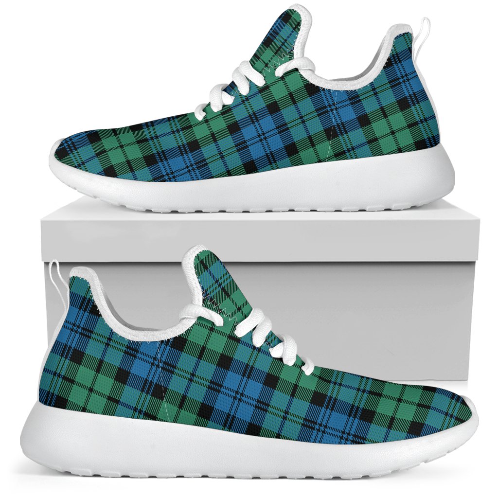 Campbell Ancient 01 Tartan Plaid Mesh Knit Sneakers