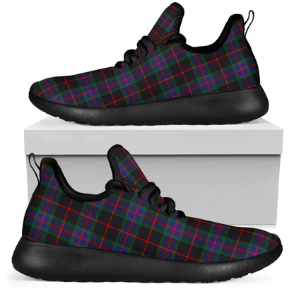 Nairn Tartan Plaid Mesh Knit Sneakers