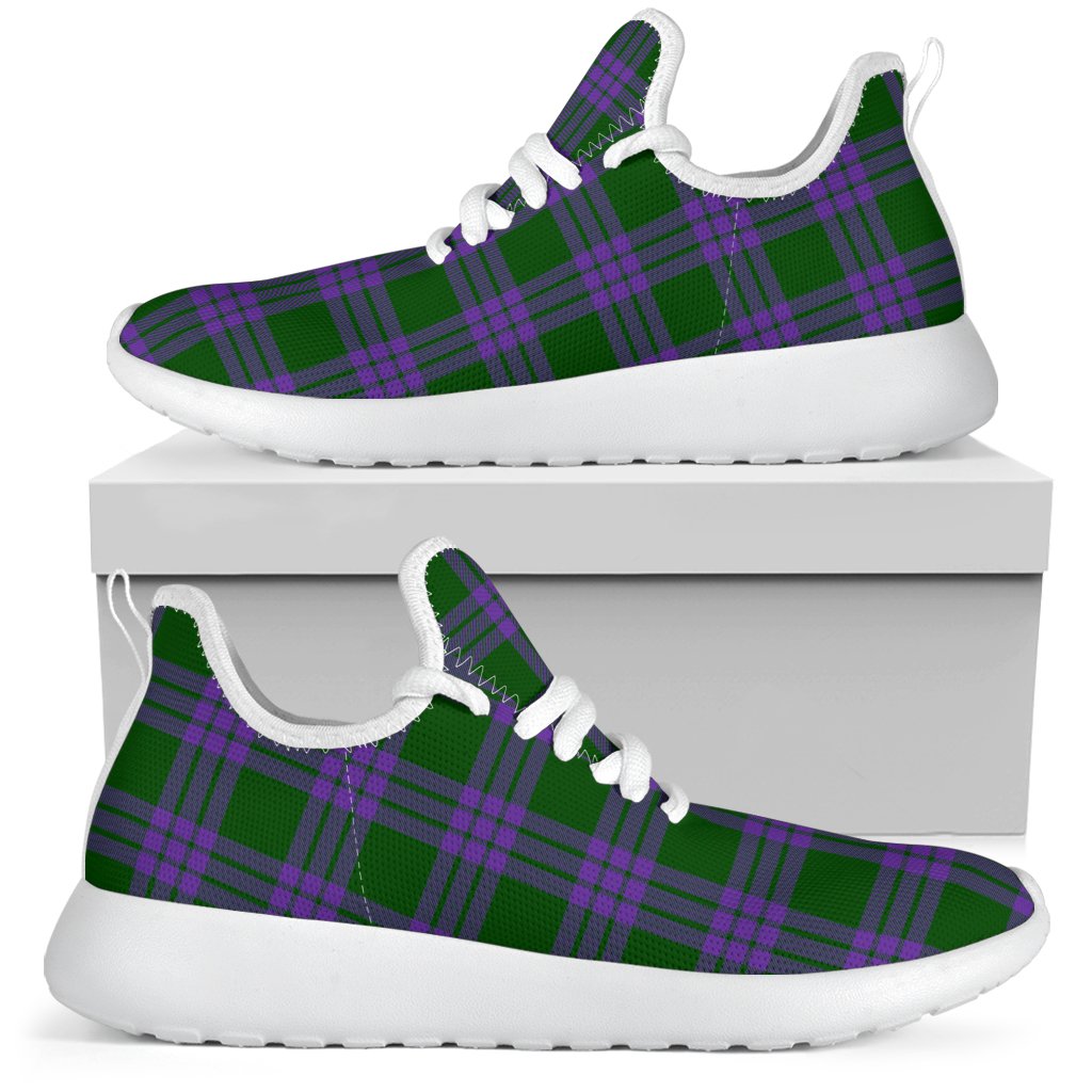 Elphinstone Tartan Plaid Mesh Knit Sneakers