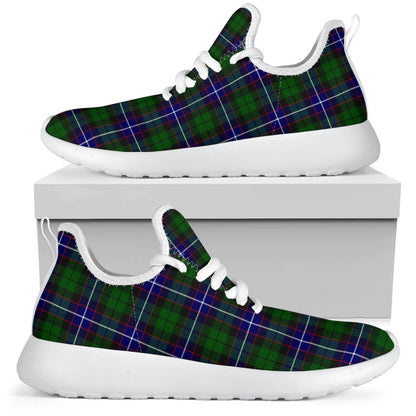 Russell Modern Tartan Plaid Mesh Knit Sneakers