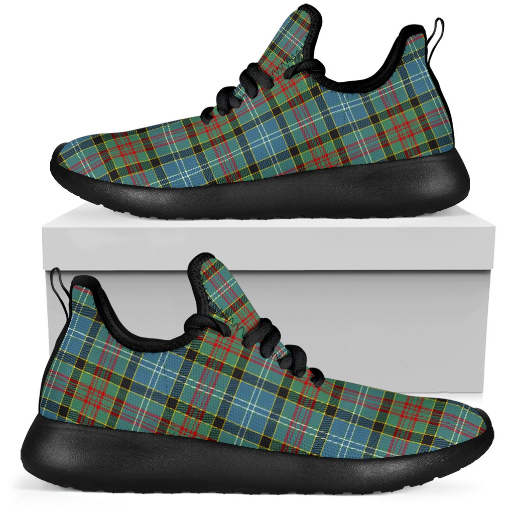 Paisley District Tartan Plaid Mesh Knit Sneakers