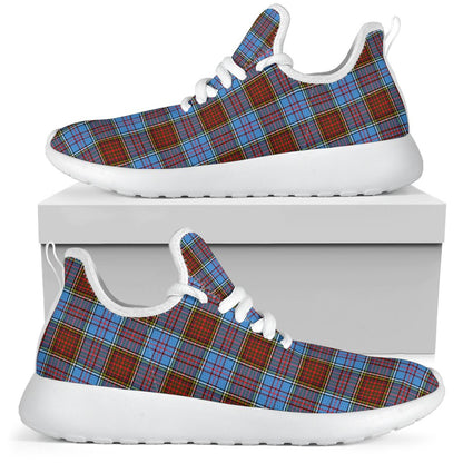 Anderson Modern Tartan Plaid Mesh Knit Sneakers