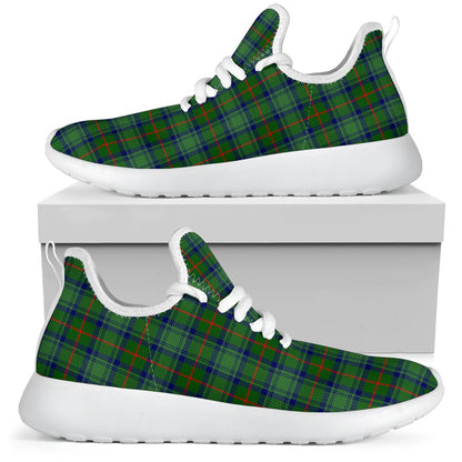 Cranstoun Tartan Plaid Mesh Knit Sneakers