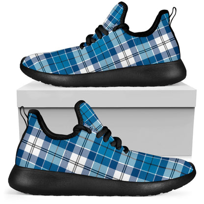 Roberton Tartan Plaid Mesh Knit Sneakers