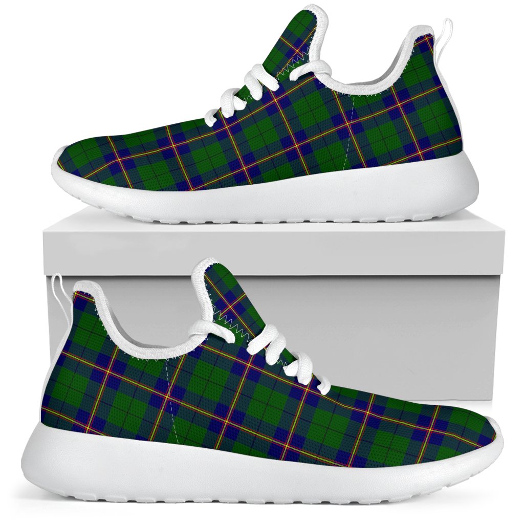 Carmichael Modern Tartan Plaid Mesh Knit Sneakers