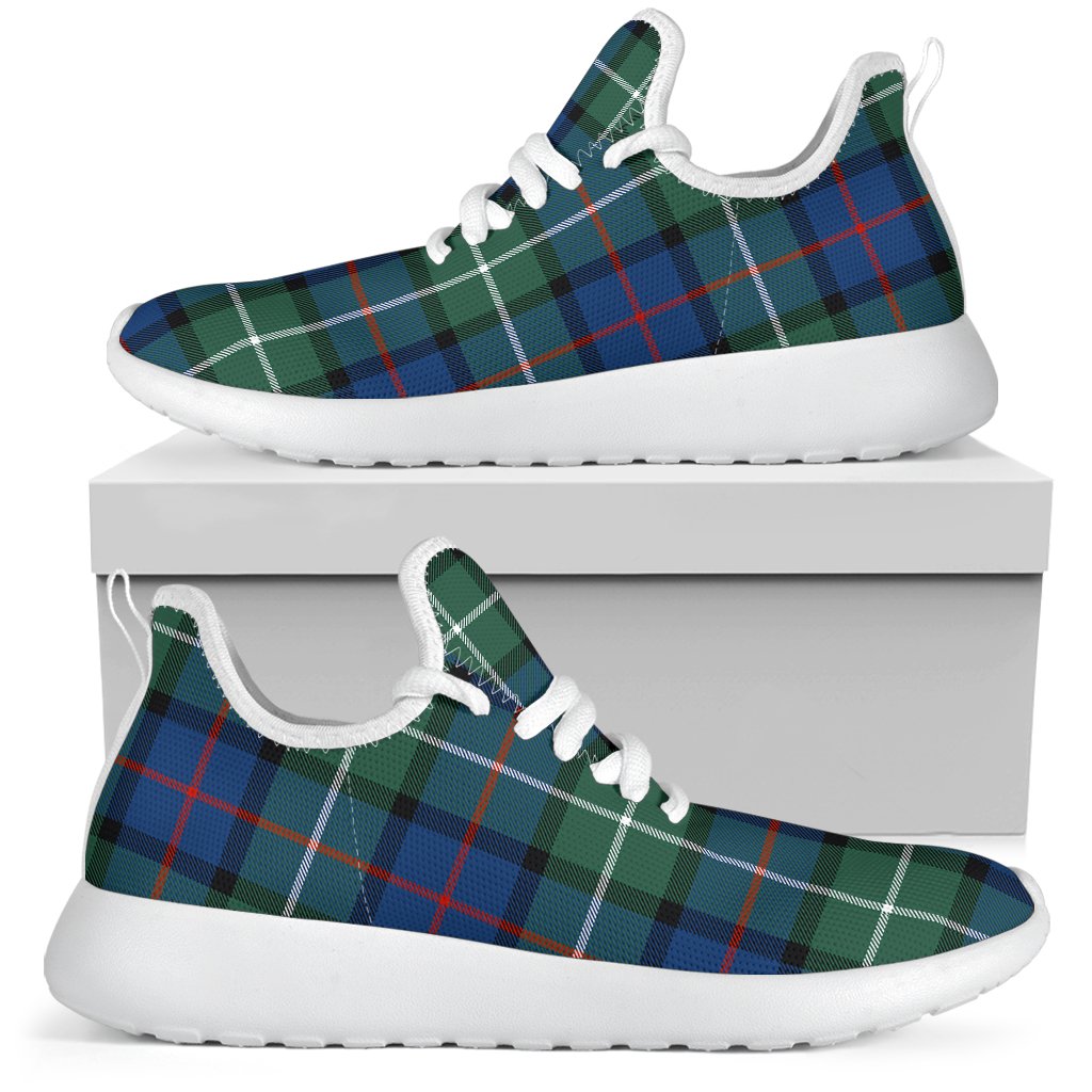 Davidson of Tulloch Tartan Plaid Mesh Knit Sneakers