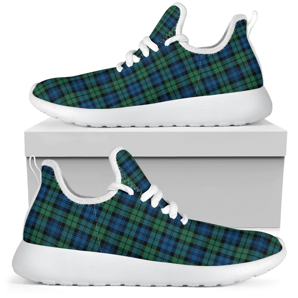 Campbell Ancient 02 Tartan Plaid Mesh Knit Sneakers