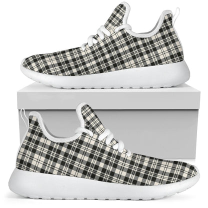 Scott Black & White Ancient Tartan Plaid Mesh Knit Sneakers