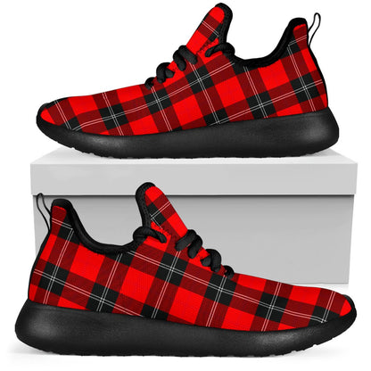 Ramsay Modern Tartan Plaid Mesh Knit Sneakers