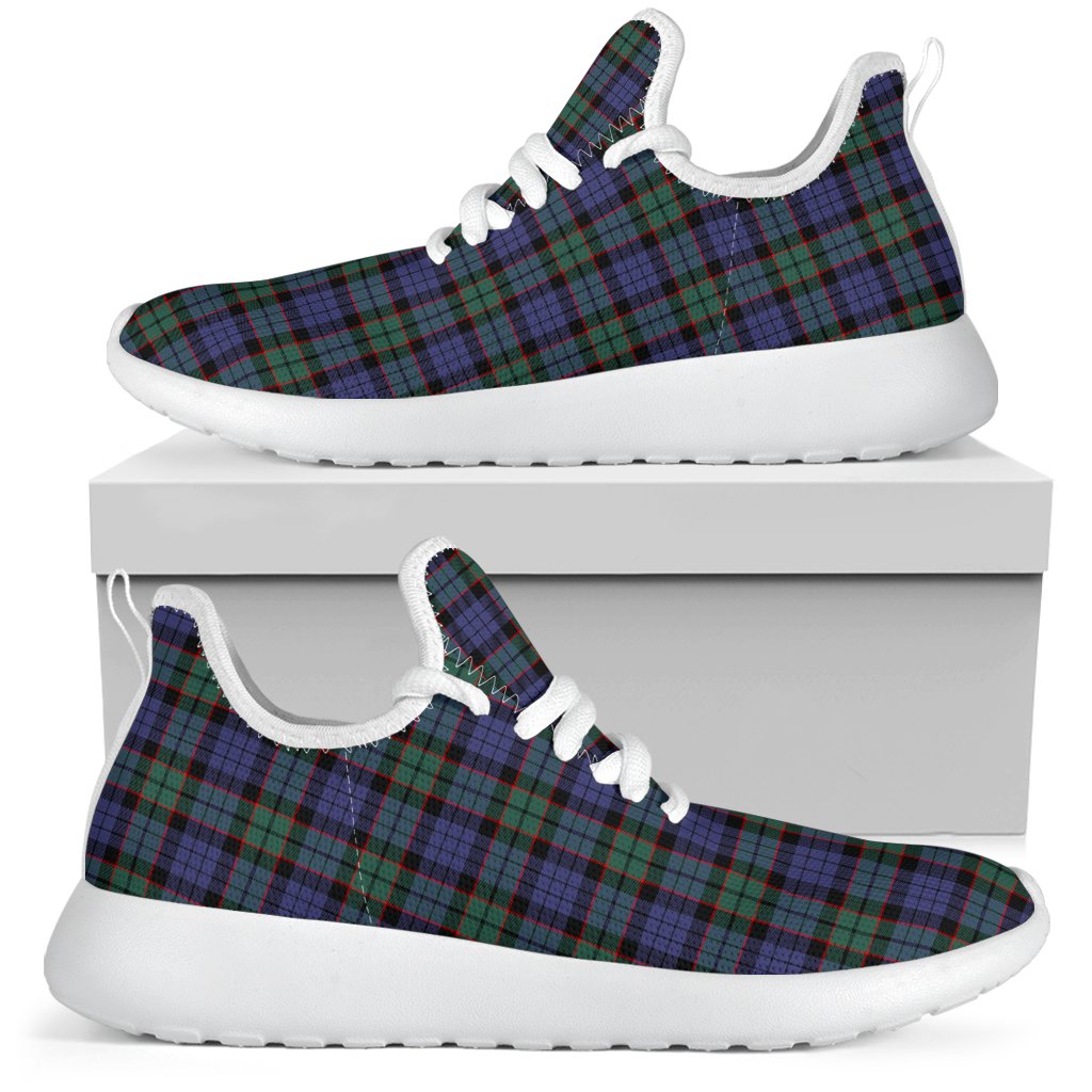 Fletcher Modern Tartan Plaid Mesh Knit Sneakers