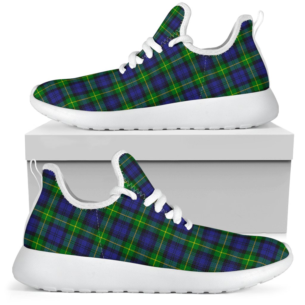 Gordon Modern Tartan Plaid Mesh Knit Sneakers