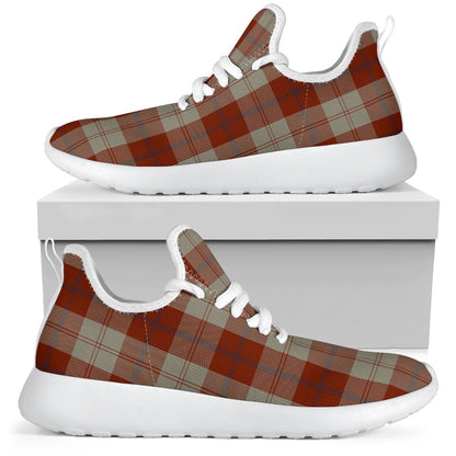 Davidson Dress Dancers Tartan Plaid Mesh Knit Sneakers