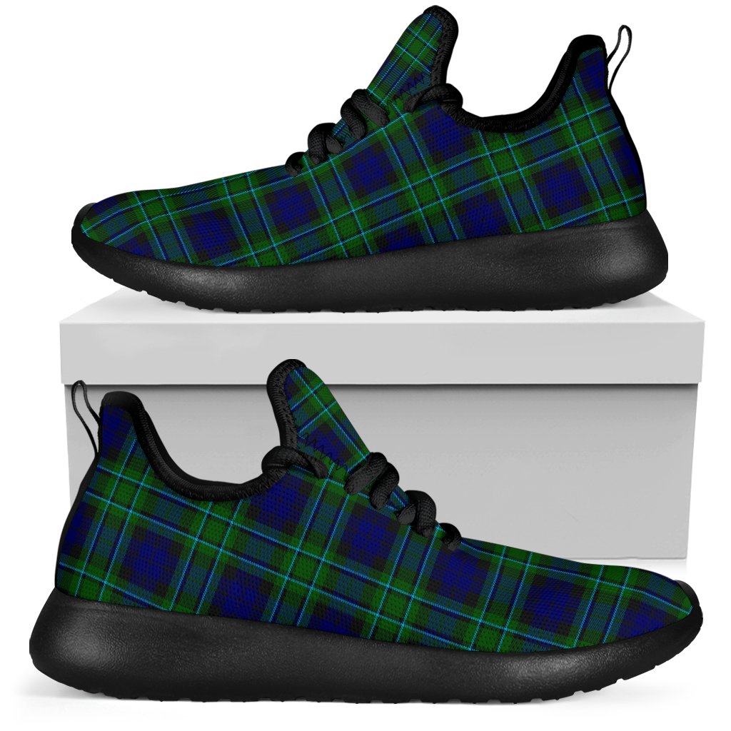 MacCallum Modern Tartan Plaid Mesh Knit Sneakers