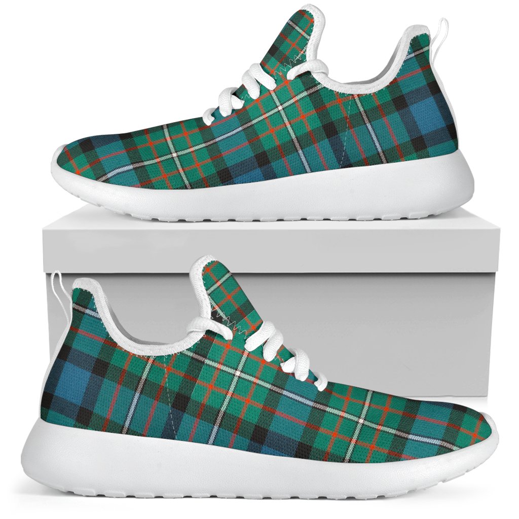 FERGUSON ANCIENT Tartan Plaid Mesh Knit Sneakers