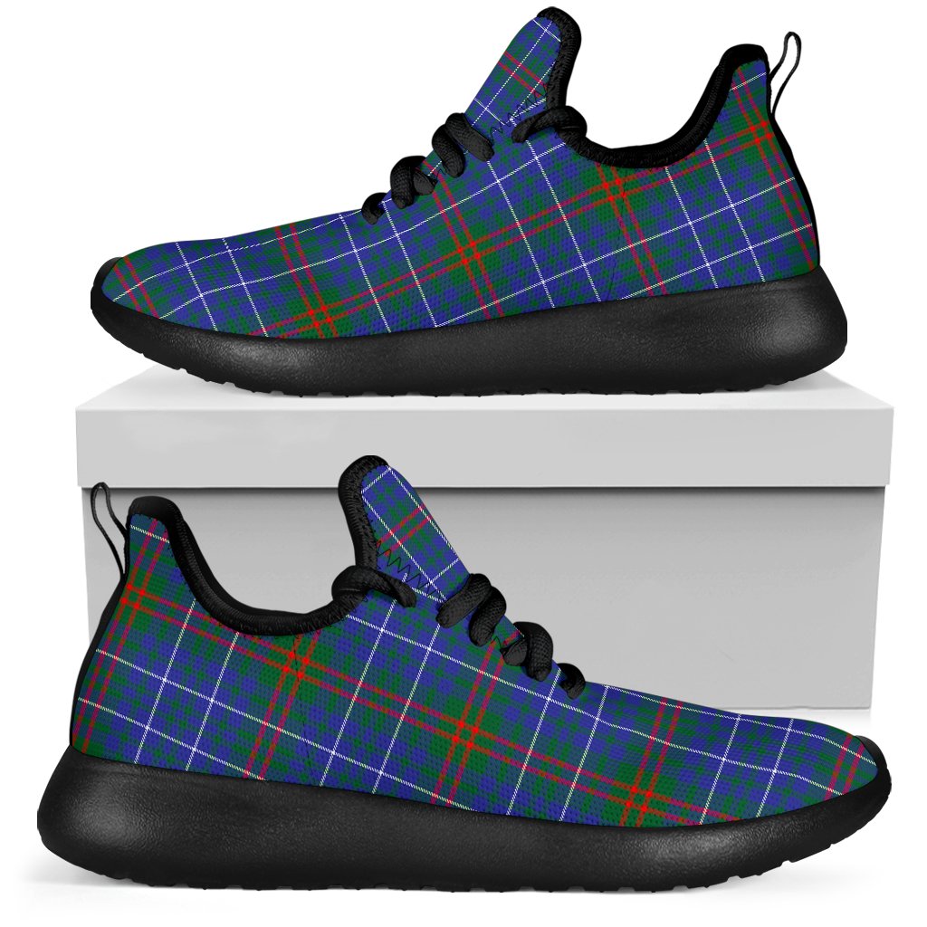 Edmonstone Tartan Plaid Mesh Knit Sneakers