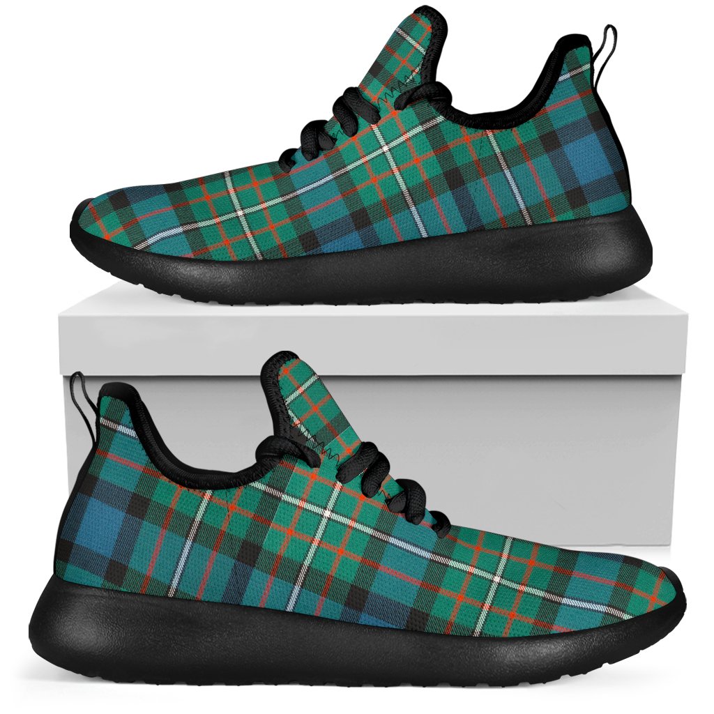 FERGUSON ANCIENT Tartan Plaid Mesh Knit Sneakers