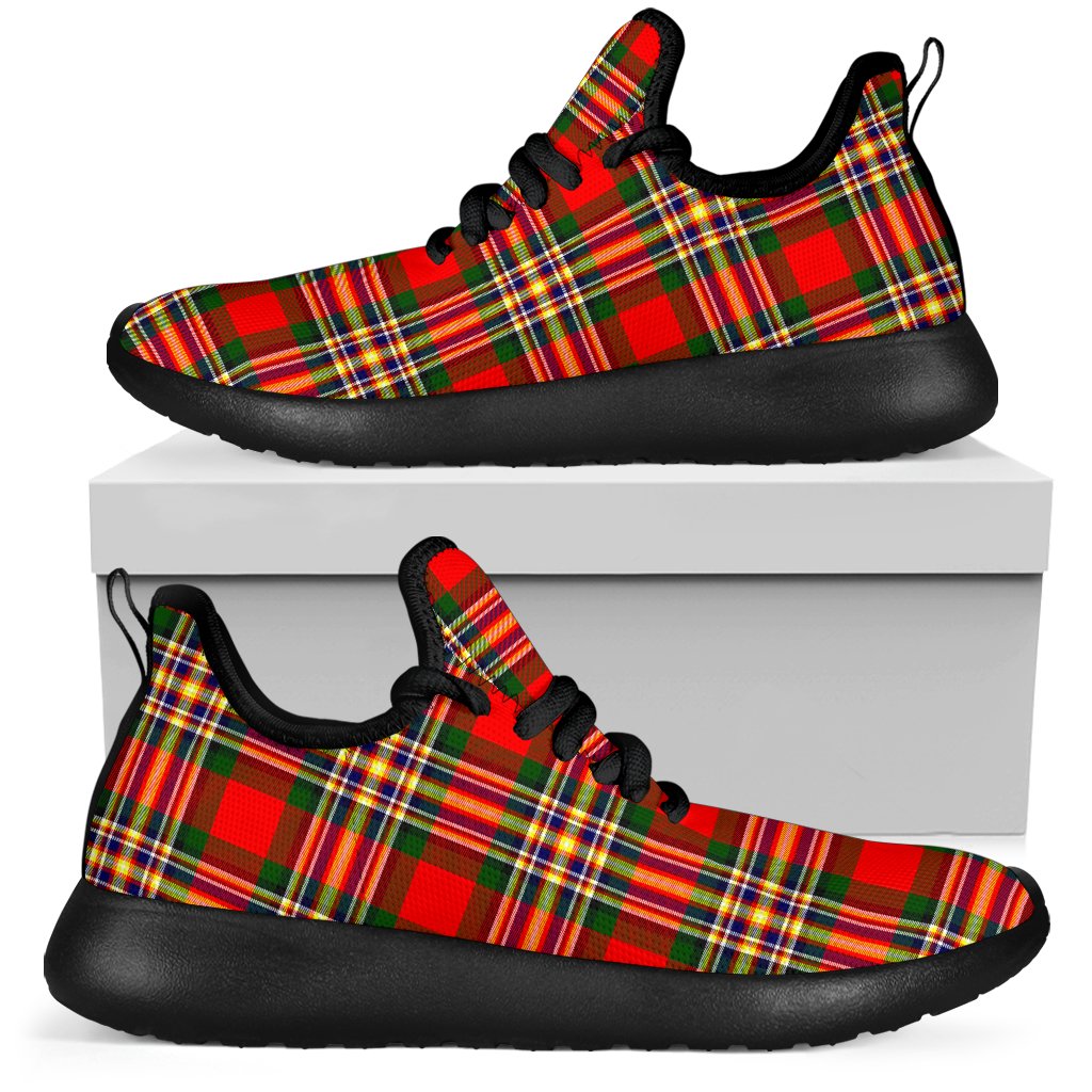 MacGill Modern Tartan Plaid Mesh Knit Sneakers