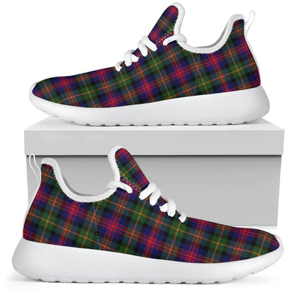 Logan Modern Tartan Plaid Mesh Knit Sneakers