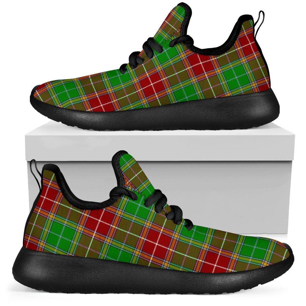 Baxter Modern Tartan Plaid Mesh Knit Sneakers