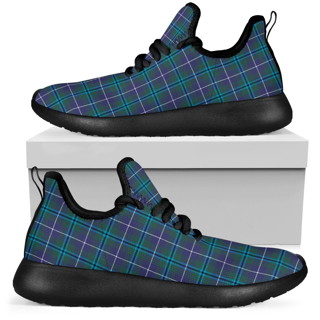 Douglas Modern Tartan Plaid Mesh Knit Sneakers