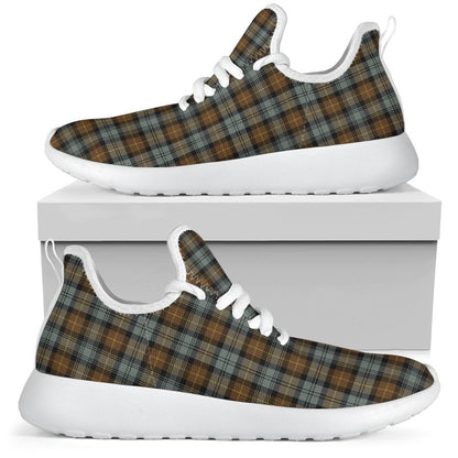 Gordon Weathered Tartan Plaid Mesh Knit Sneakers