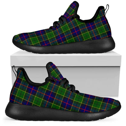 Forsyth Modern Tartan Plaid Mesh Knit Sneakers