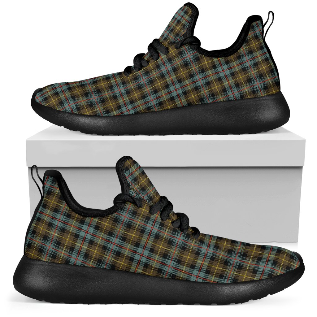 Farquharson Weathered Tartan Plaid Mesh Knit Sneakers