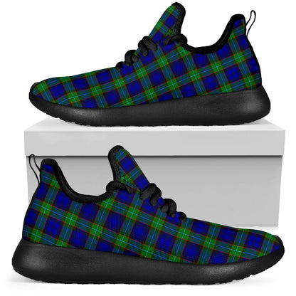 Sempill Modern Tartan Plaid Mesh Knit Sneakers